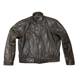 Reed Sportswear Vintage Genuine Leather Brown Coat Size Men 44